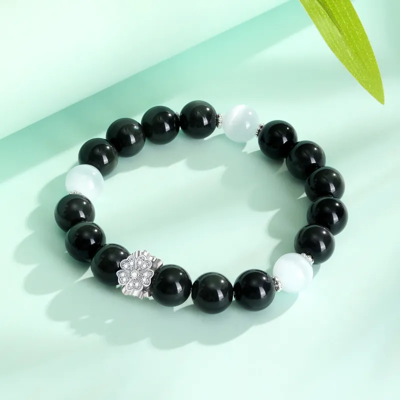 LIANDUO Natural Obsidian Bracelets Men's-2