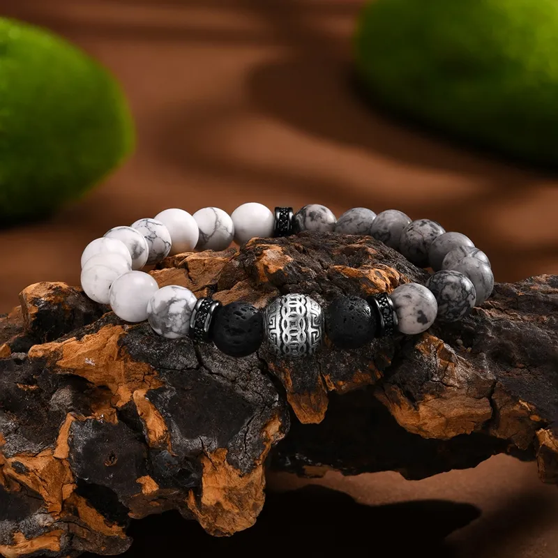 LIANDUO Map Stone Bracelets Unisex-6