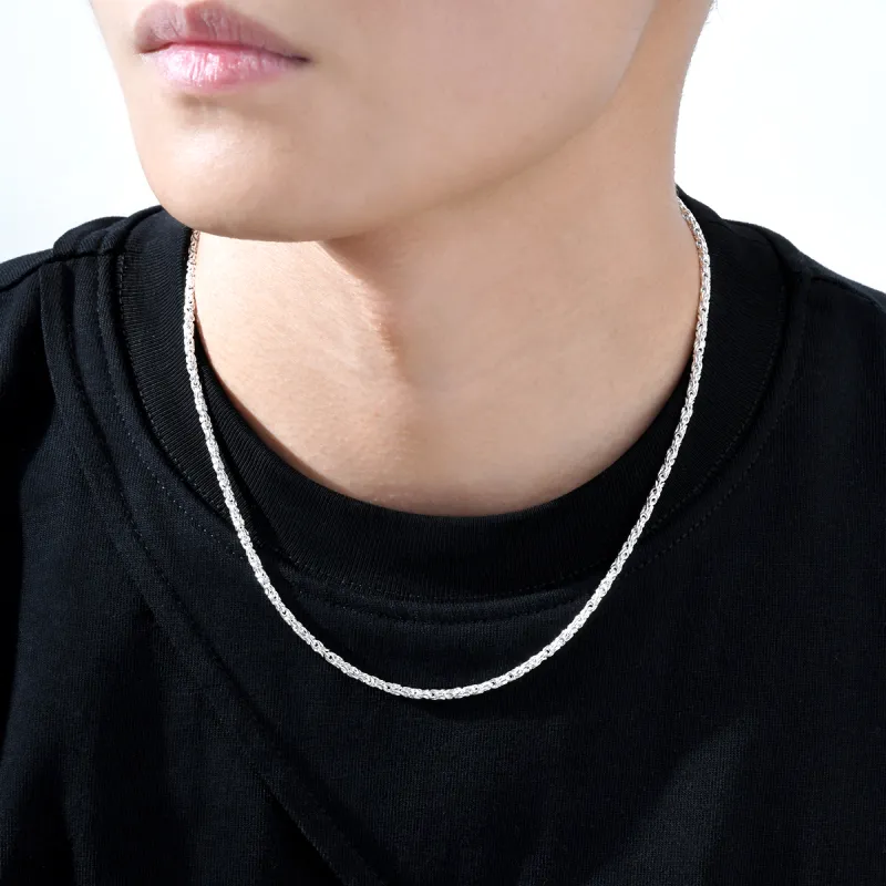 LIANDUO S990 Silver Sterling Silver Necklaces Unisex-6