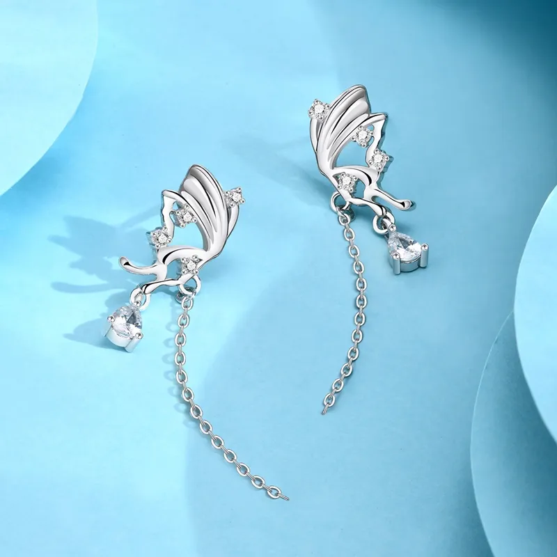 LIANDUO S925 Silver Earrings Women's-4