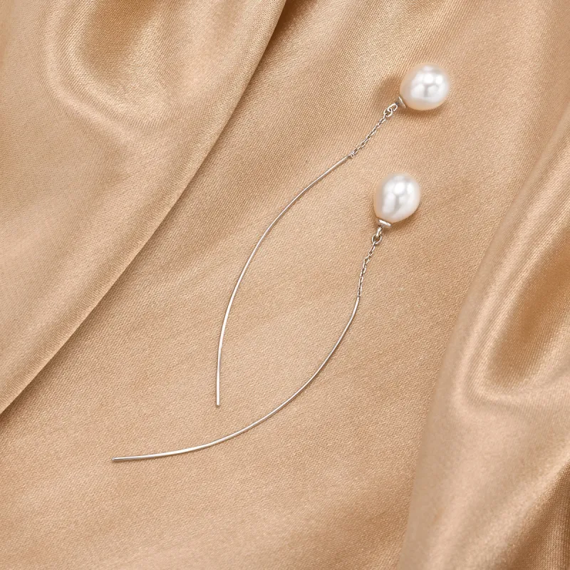 LIANDUO Freshwater Pearl Drop Earrings Women's-3