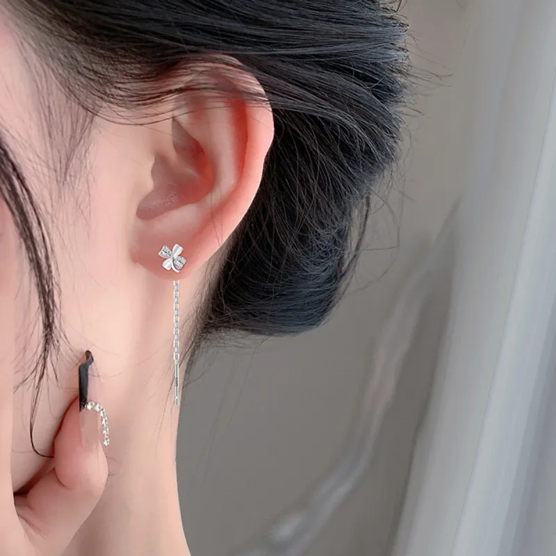 LIANDUO S999 Fine Silver Drop Earrings Women's Good Luck-2