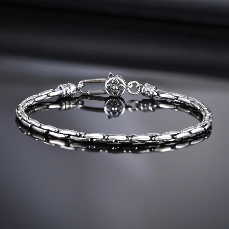 LIANDUO S925 Silver Bracelets Men's-3