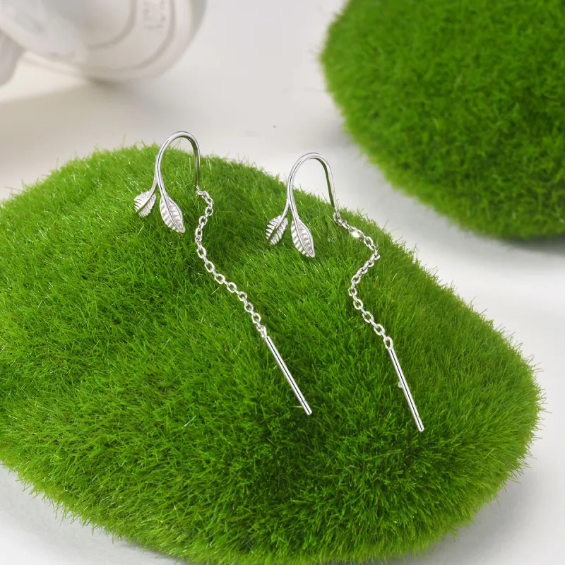 LIANDUO 925 Sterling Silver Drop Earrings Women's Good Luck-1