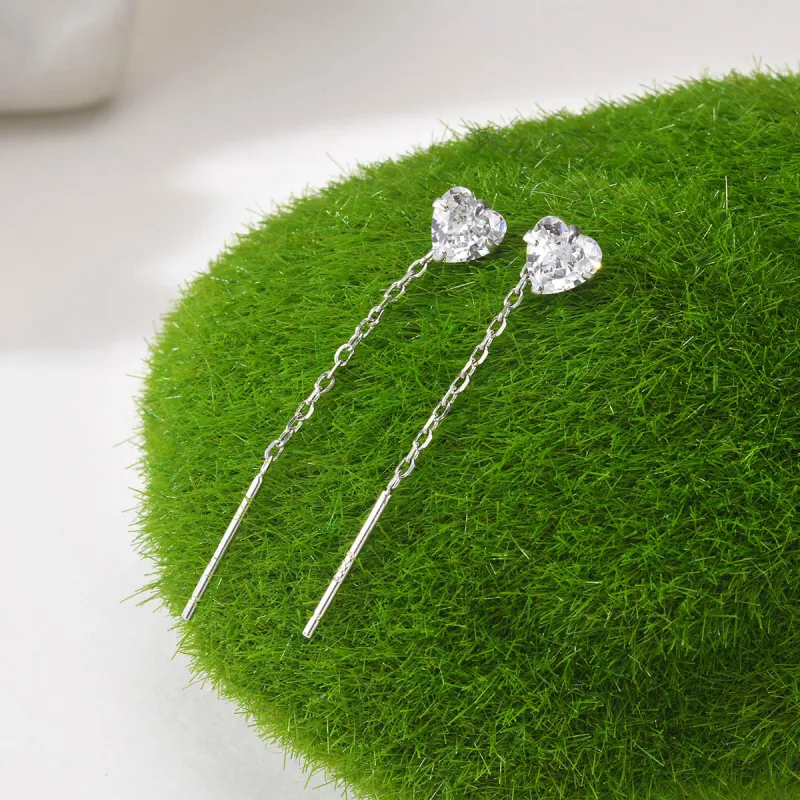 LIANDUO 925 Sterling Silver Drop Earrings Women's-3