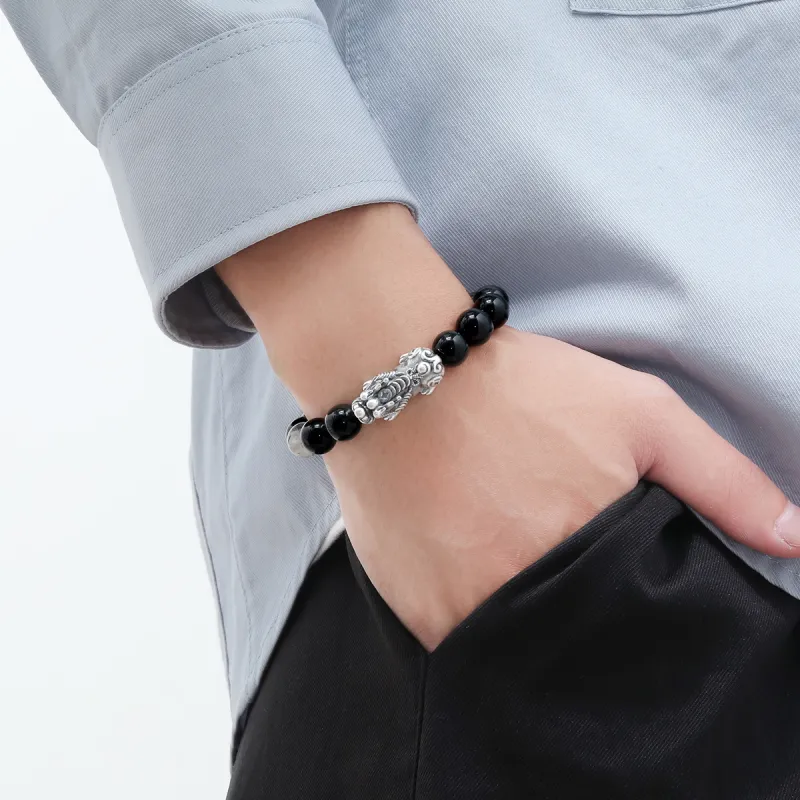 LIANDUO Obsidian Bracelets Men's-1
