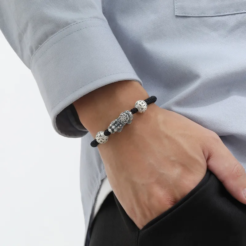 LIANDUO S999 Fine Silver Bracelets Men's-6