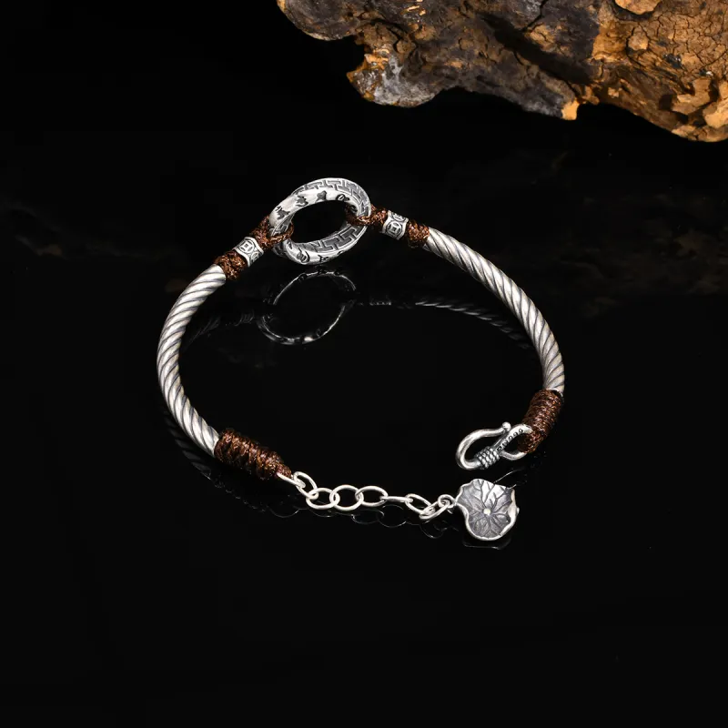 LIANDUO S999 Fine Silver Bracelets Men's-5