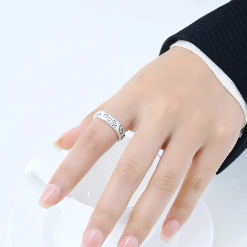 LIANDUO S999 Fine Silver Rings Unisex-5