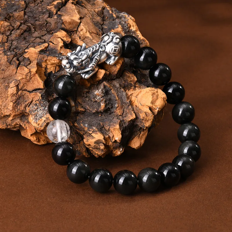 LIANDUO Obsidian Bracelets Men's-5