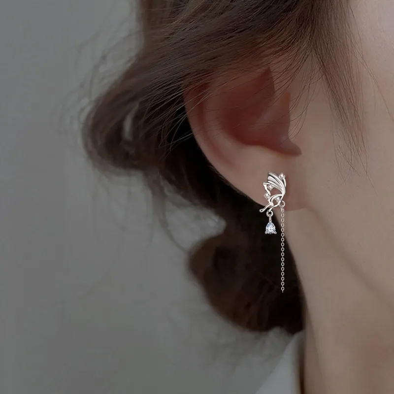 LIANDUO S925 Silver Earrings Women's-2