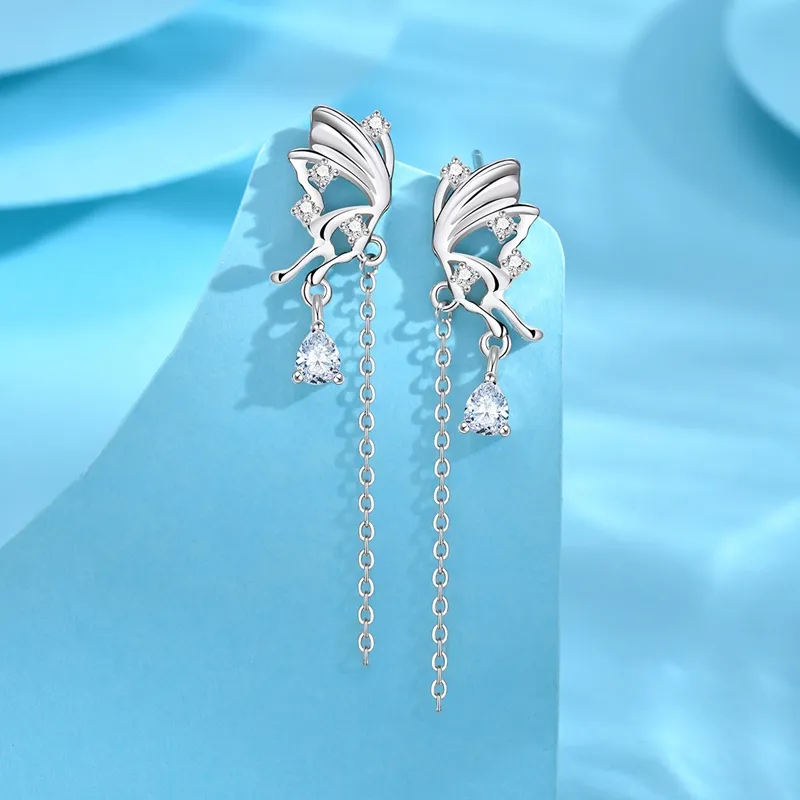 LIANDUO S925 Silver Earrings Women's-3