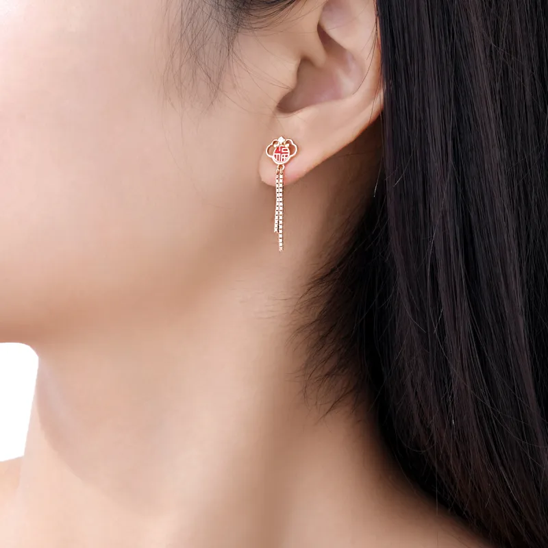 LIANDUO S925 Silver Earrings Women's-4