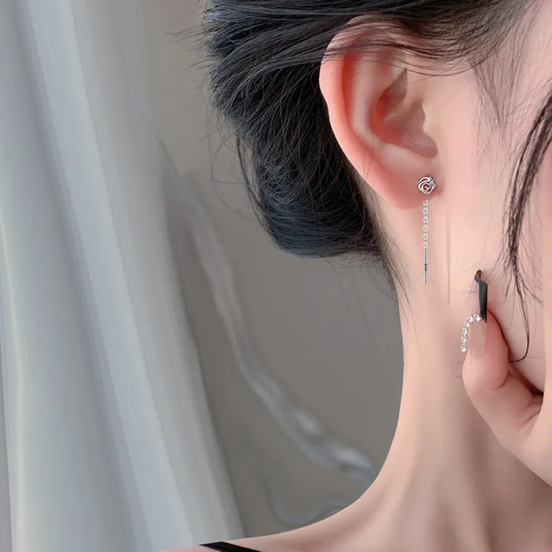 LIANDUO 999 Fine Silver Drop Earrings Women's Good Luck-1