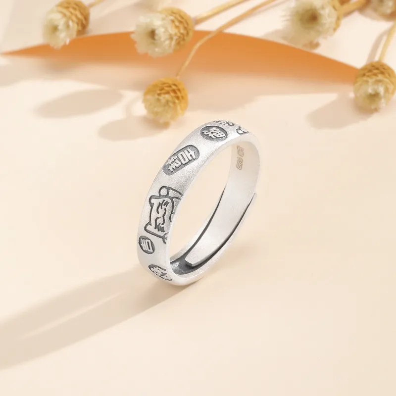 LIANDUO S999 Fine Silver Rings Unisex-1