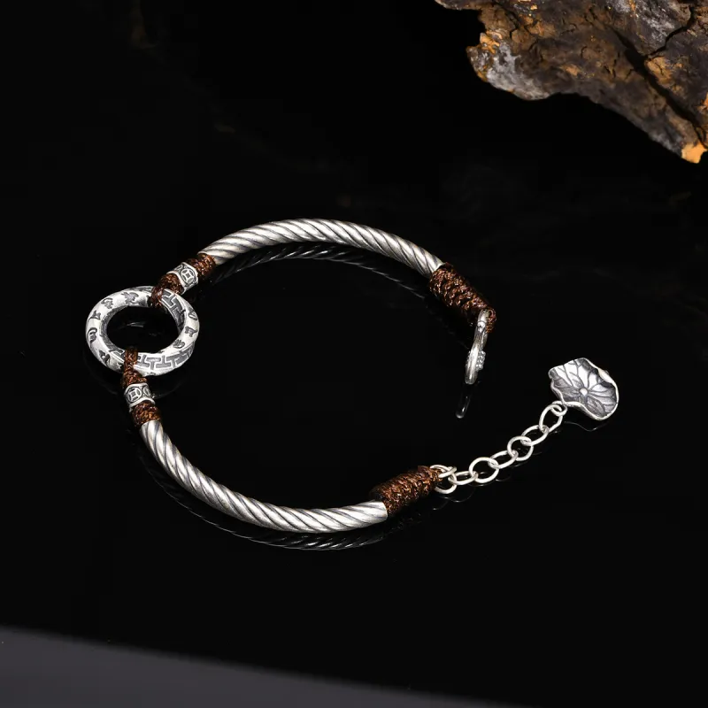 LIANDUO S999 Fine Silver Bracelets Men's-6
