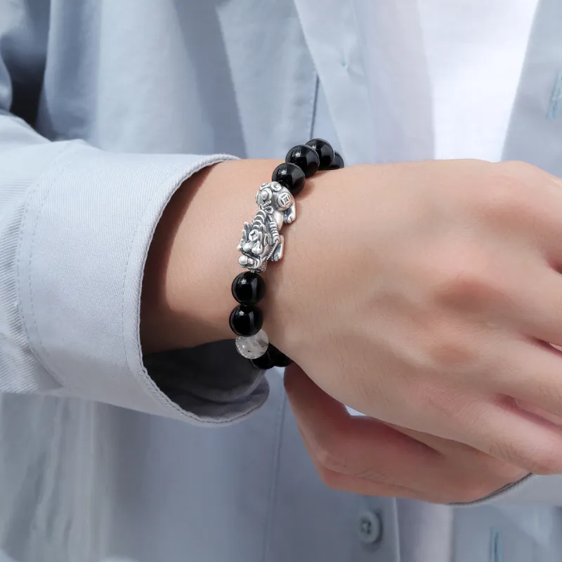LIANDUO Obsidian Bracelets Men's-2
