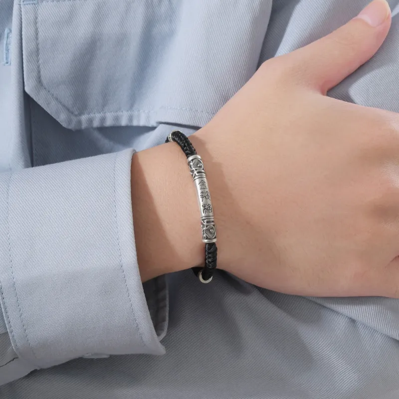 LIANDUO S999 Fine Silver Bracelets Men's-4