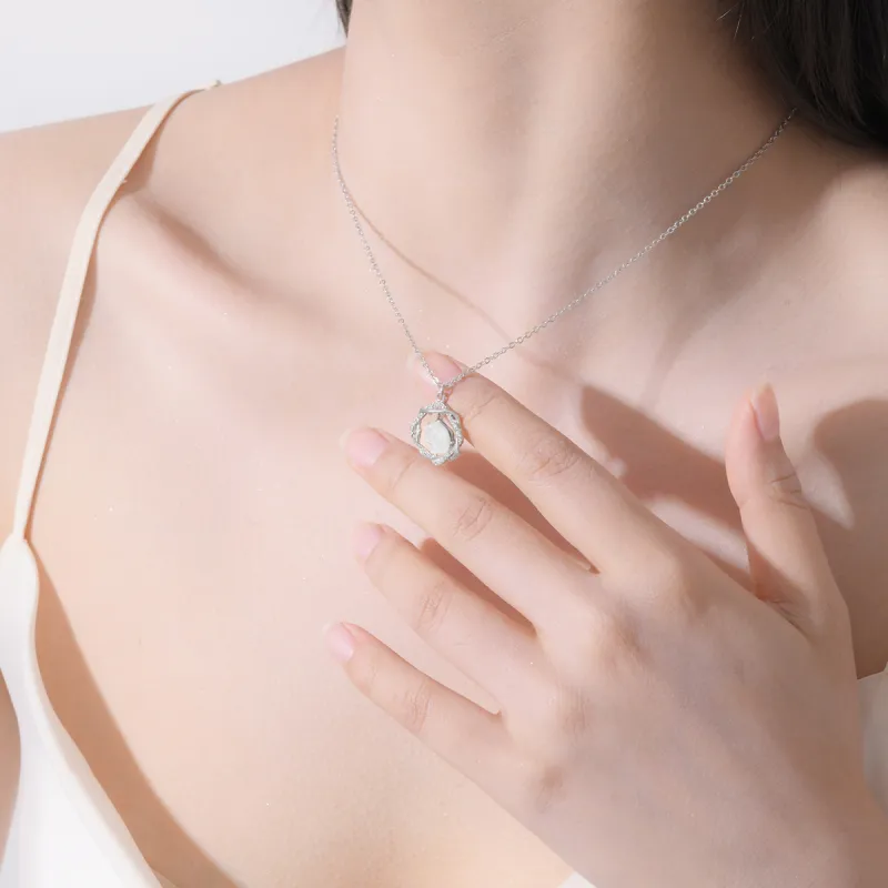 LIANDUO Shell Necklaces Women's Silver Good Luck-5