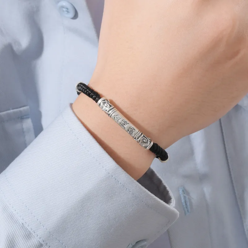 LIANDUO S999 Fine Silver Bracelets Men's-5