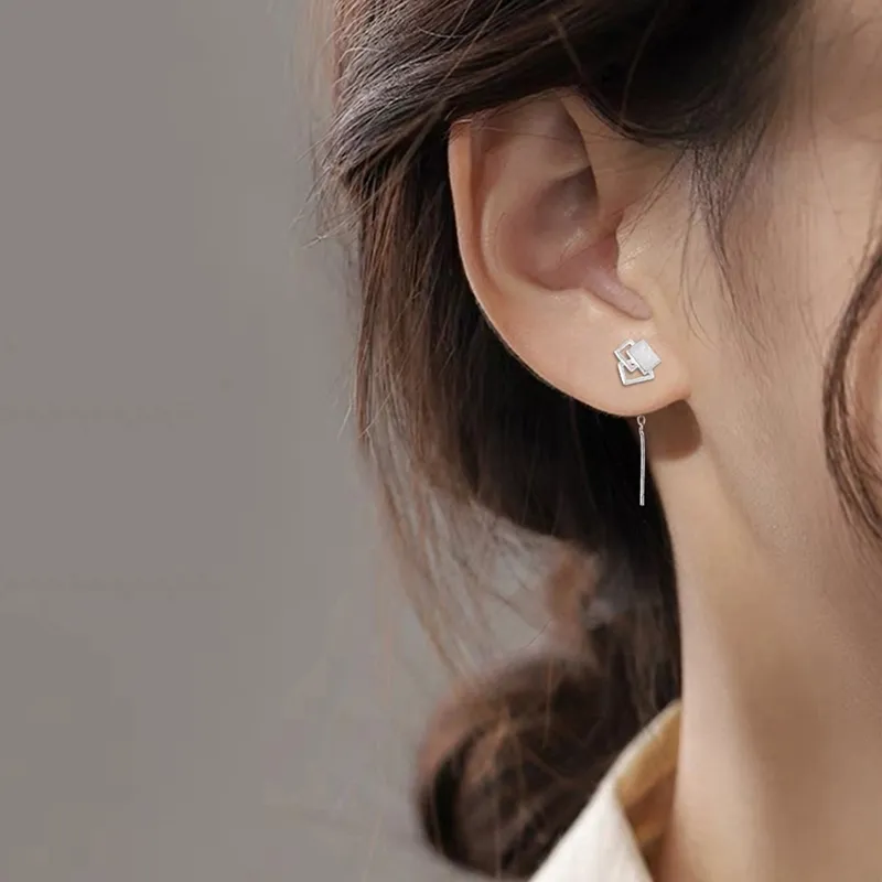 LIANDUO S999 Fine Silver Drop Earrings Women's-1