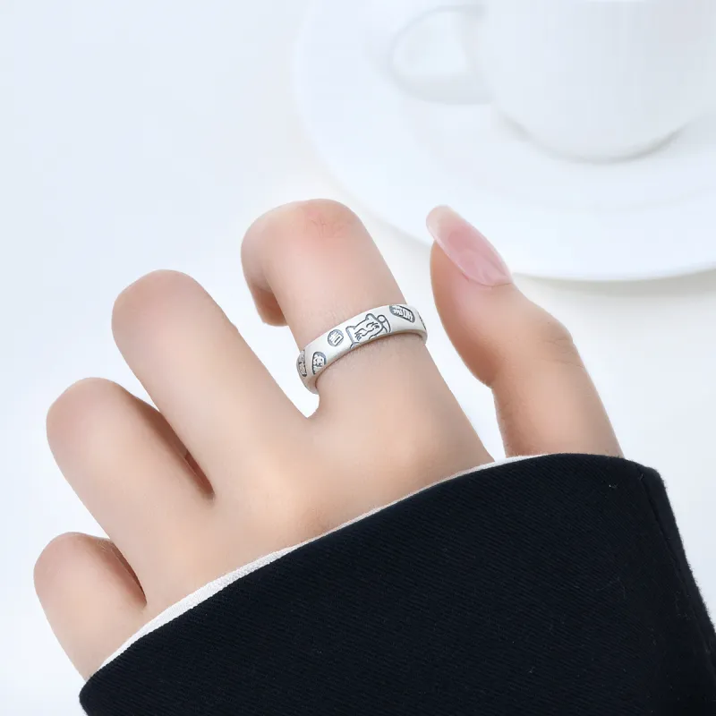 LIANDUO S999 Fine Silver Rings Unisex-4