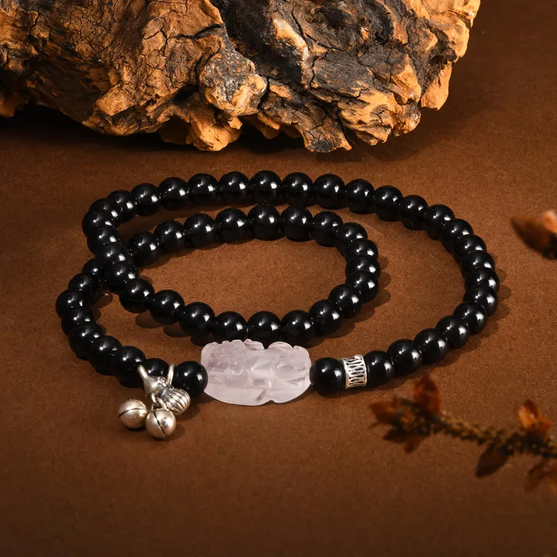LIANDUO Obsidian Bracelets Women's-5