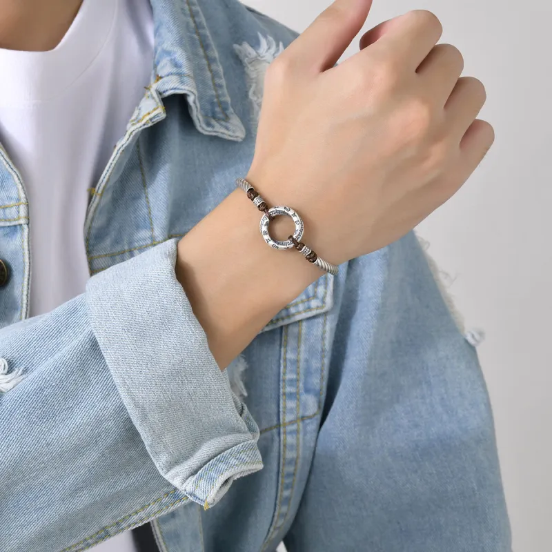 LIANDUO S999 Fine Silver Bracelets Men's-1