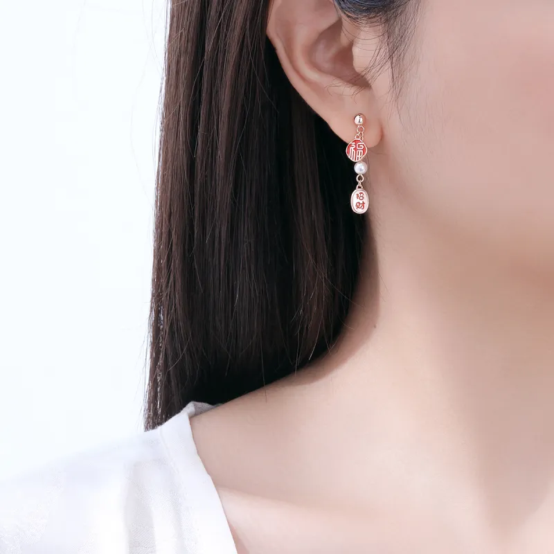 LIANDUO Jade Earrings Women's-4