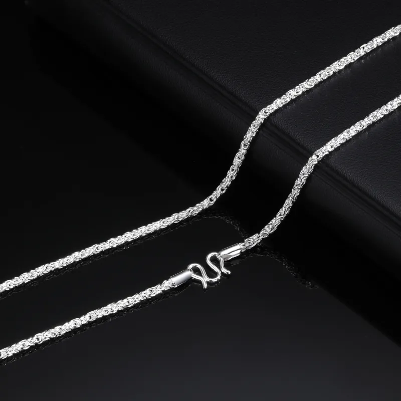LIANDUO S990 Silver Sterling Silver Necklaces Unisex-4
