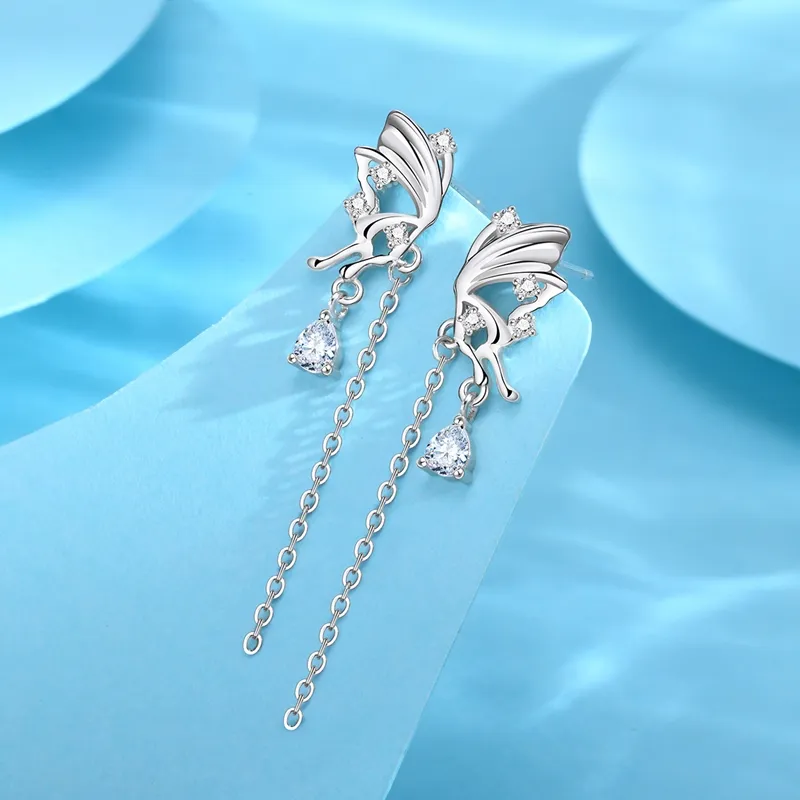 LIANDUO S925 Silver Earrings Women's-5