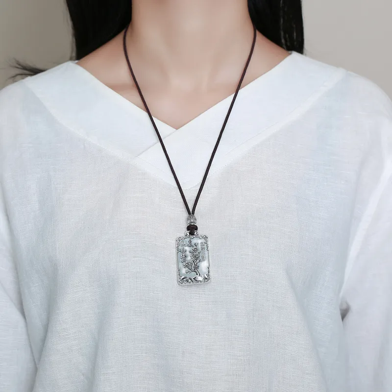 LIANDUO S999 Fine Silver Necklaces Unisex-2