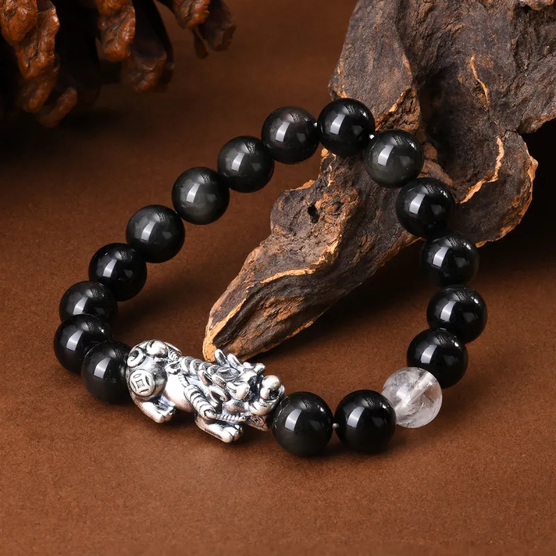 LIANDUO Obsidian Bracelets Men's-4