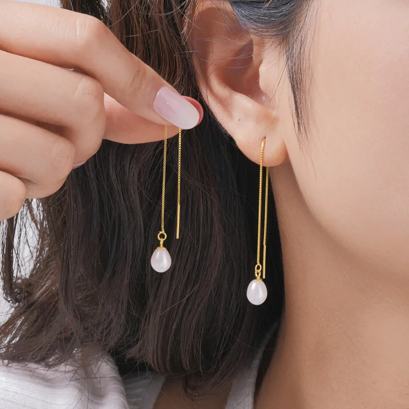 LIANDUO 925 Sterling Silver Drop Earrings Women's-1