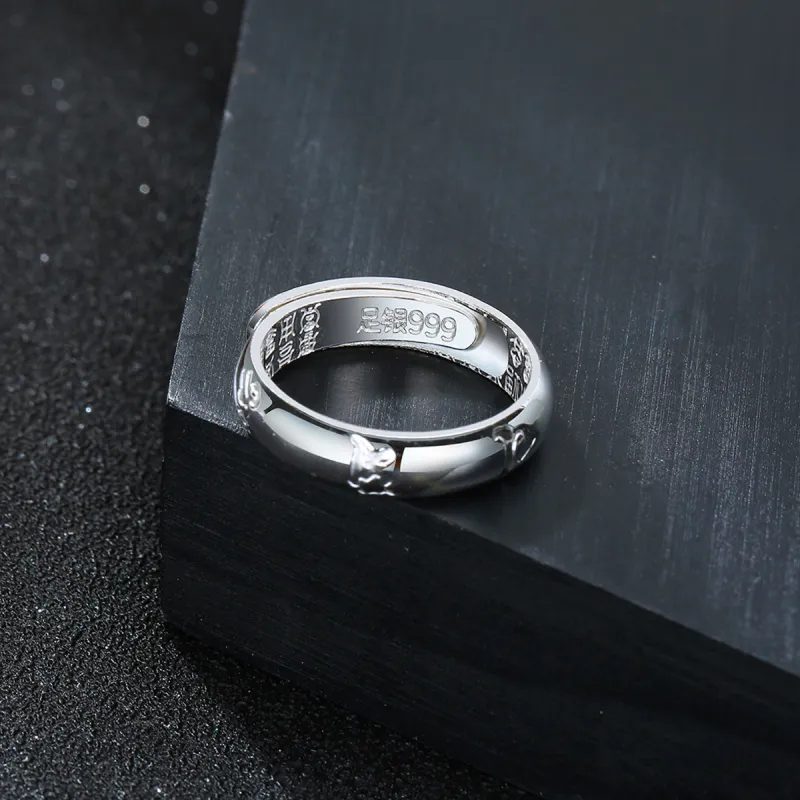 LIANDUO S999 Fine Silver Rings Unisex-2