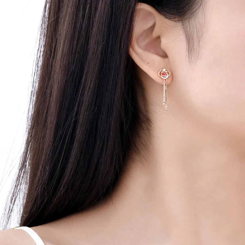 LIANDUO S925 Silver Earrings Women's-5