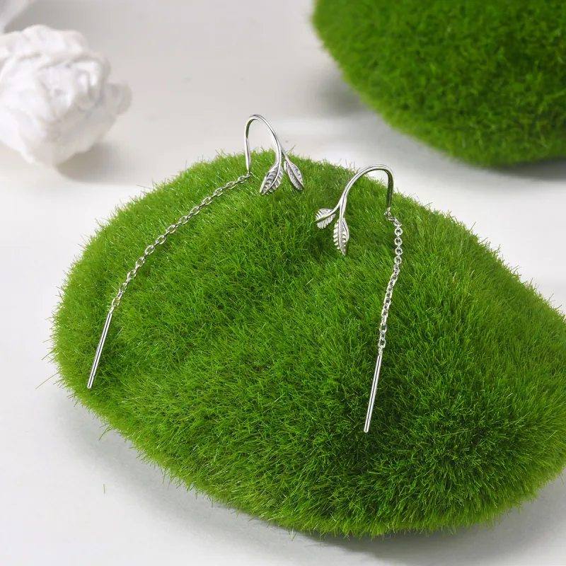 LIANDUO 925 Sterling Silver Drop Earrings Women's Good Luck-5
