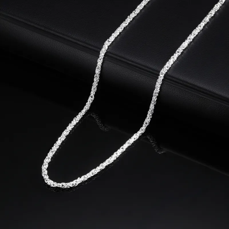 LIANDUO S990 Silver Sterling Silver Necklaces Unisex-3
