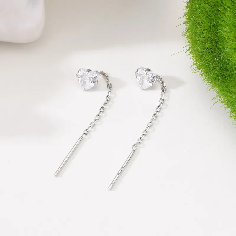 LIANDUO 925 Sterling Silver Drop Earrings Women's-4