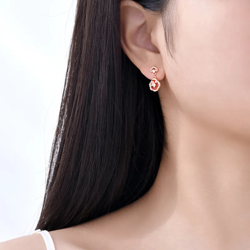 LIANDUO Jade Earrings Women's-5