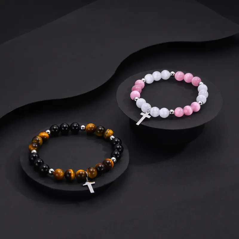 LIANDUO Tiger's Eye Stone Bracelets Unisex-3