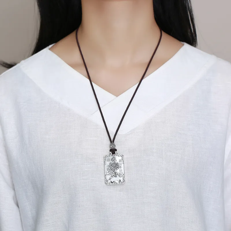 LIANDUO S999 Fine Silver Necklaces Unisex-2