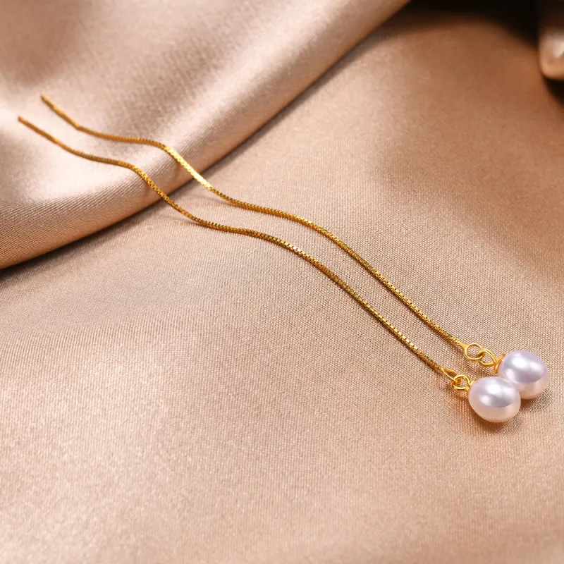 LIANDUO 925 Sterling Silver Drop Earrings Women's-4