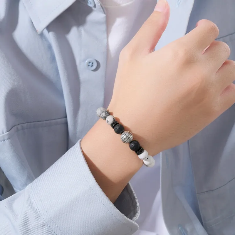 LIANDUO Map Stone Bracelets Unisex-1