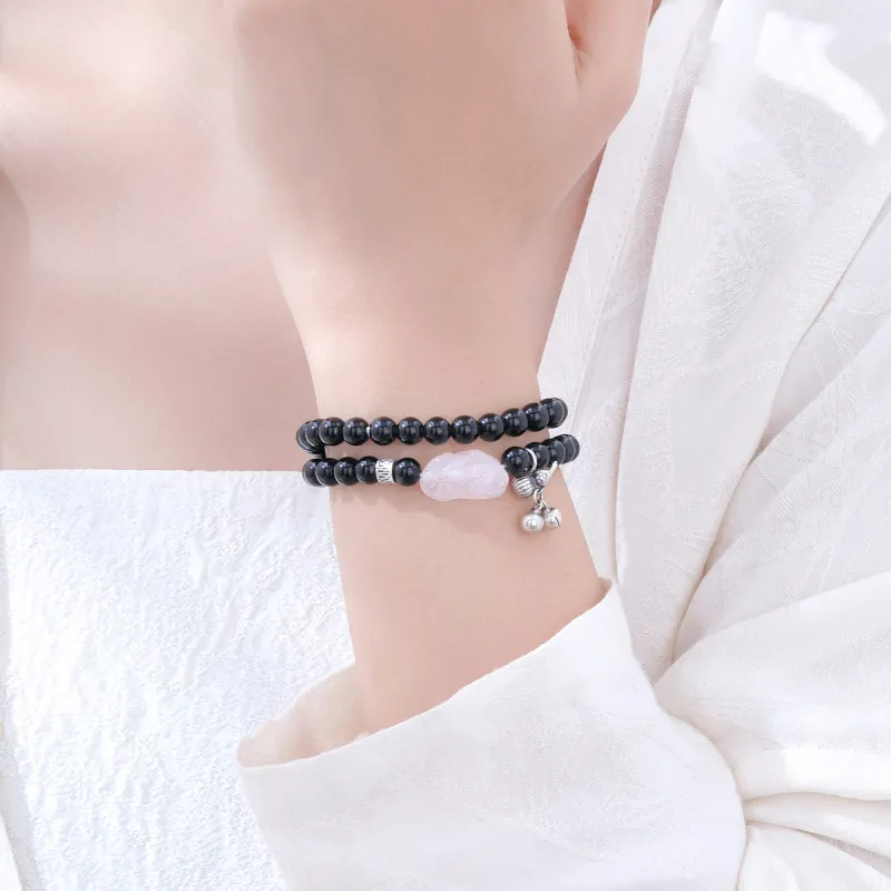 LIANDUO Obsidian Bracelets Women's-2