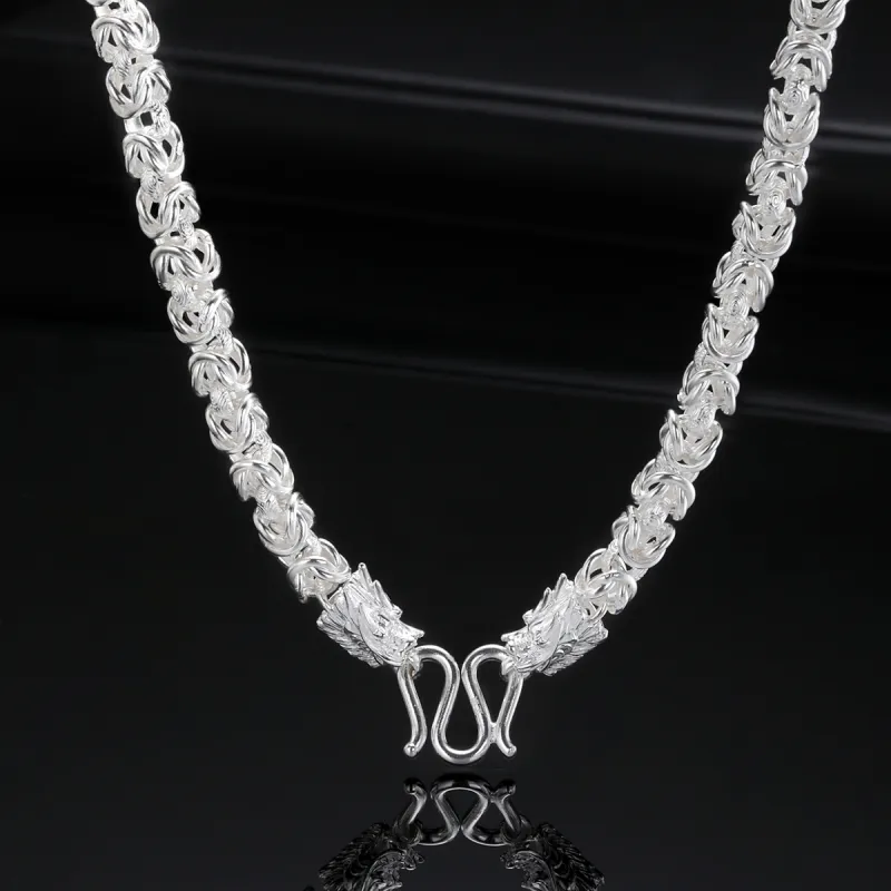 LIANDUO S990 Sterling Silver Necklaces Unisex-4