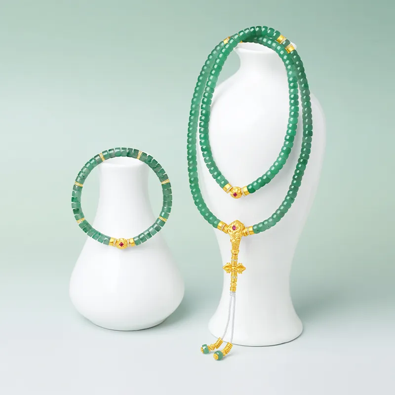 CHOW TAI SENG African Emerald Necklaces Women's-4