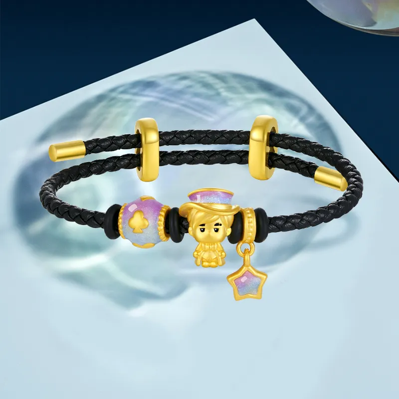 Chouchous X CHOW TAI SENG Wrist Beauty Series Gold Bracelet Unisex-5