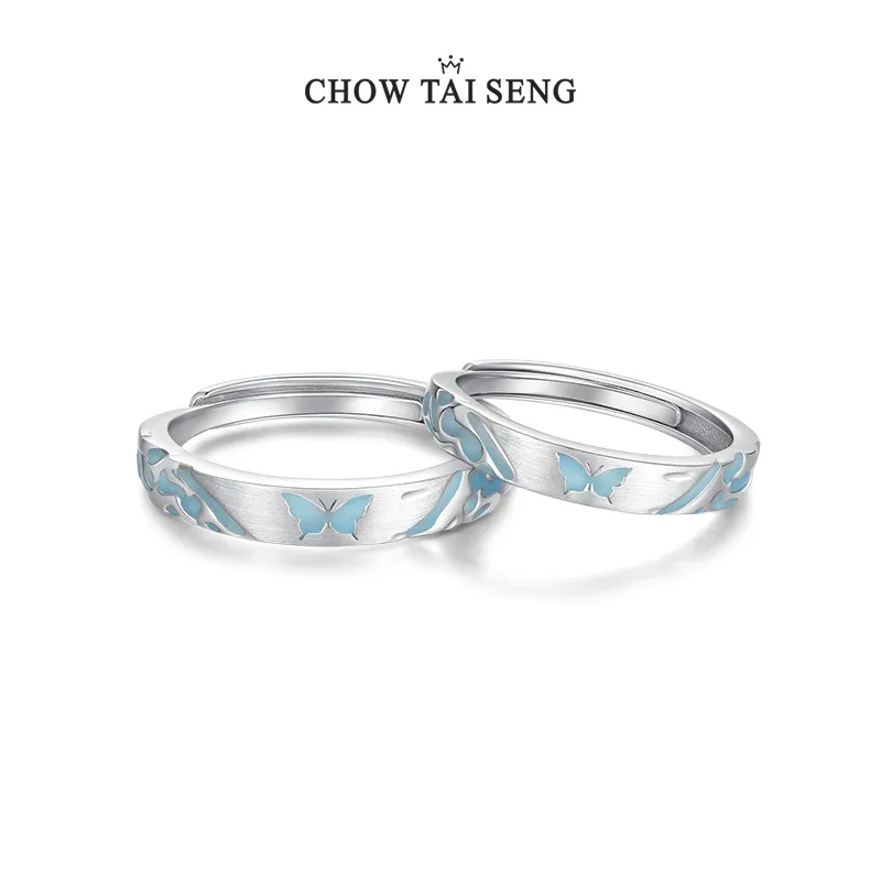 CHOW TAI SENG S925 Silver Rings Unisex-1