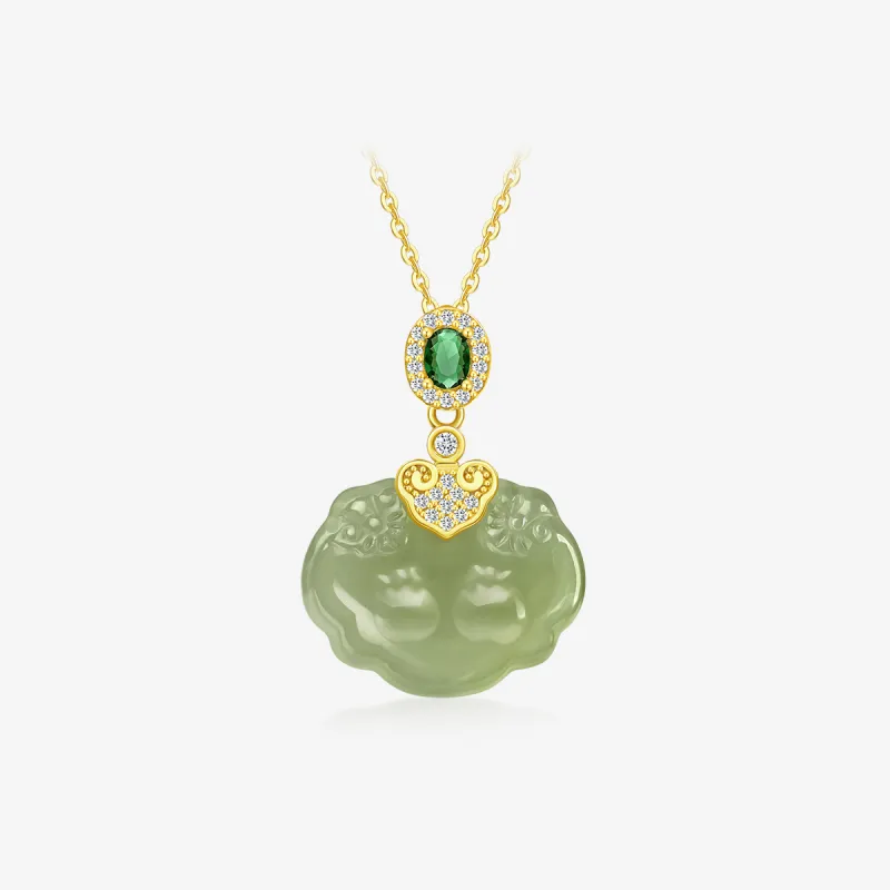 CHOW TAI SENG Necklaces Green Jade Women's-3